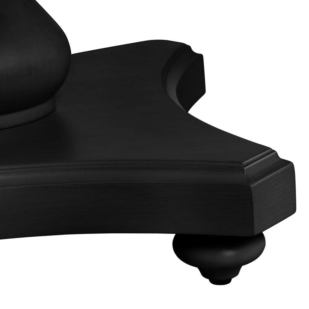 Crestview Collection Traditional End Table – Timeless Solid Oak Furniture With Vintage Charm For Living Rooms & Entryways Black Solid Wood Cvfvr8425