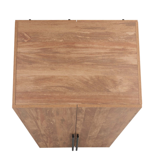 English Elm Lee 32" Golden Brown Wardrobe Closet - Stylish Storage Solution With Adjustable Shelves & Drawers B365S00127