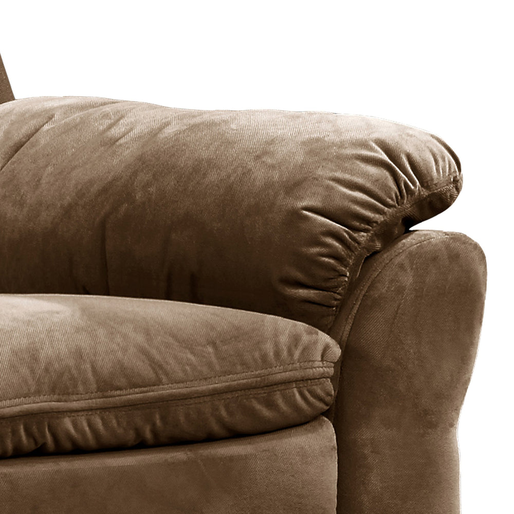 English Elm Modern Electric Recliner Chair with USB Charging, 2-Speed Lumbar Massage, Plush Polyester Comfort B347P327587