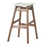 Christopher Knight Home® - Noble House - Emmaline Light Beige Fabric/ Walnut Finish Bar Stool (Set Of 2)