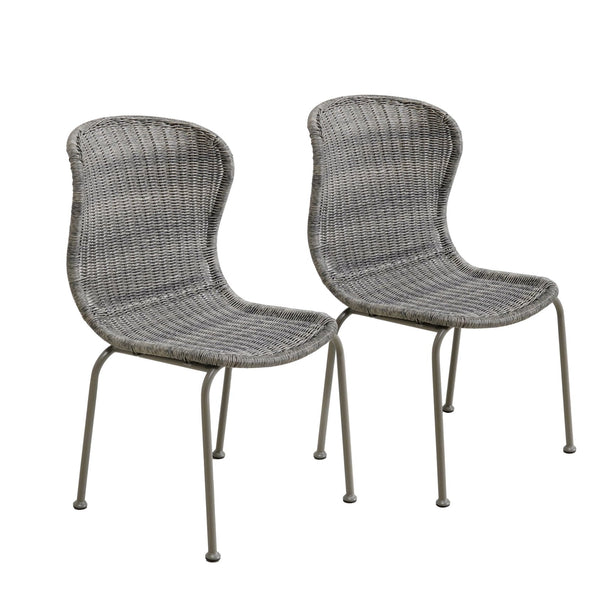 English Elm Christopher Knight Home® - BOHO Grey Rattan Chairs N776P268036G