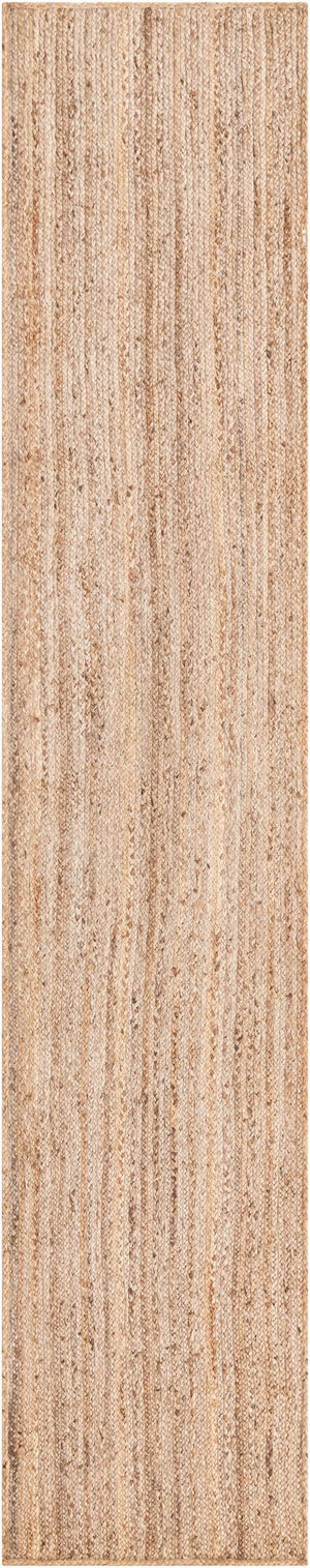 Unique Loom Braided Jute Dhaka Hand Braided Solid Rug Natural, Natural 2' 7" x 13' 1"