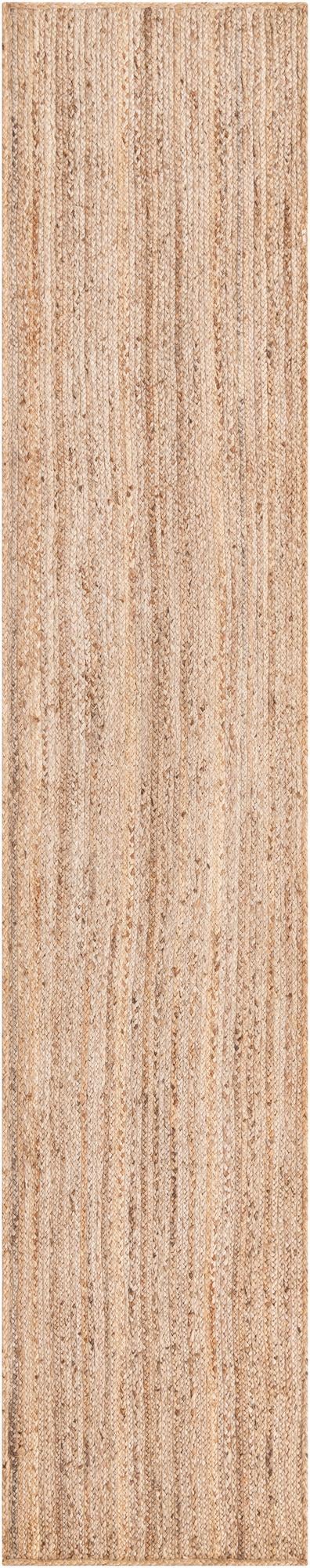 Unique Loom Braided Jute Dhaka Hand Braided Solid Rug Natural, Natural 2' 7" x 13' 1"