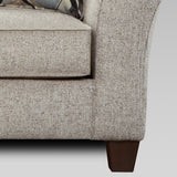 English Elm Camero Platinum Fabric Pillowback Sofa