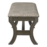 OSP Home Furnishings Monaco 48" Bench Grey Giraffe/Antique Grey