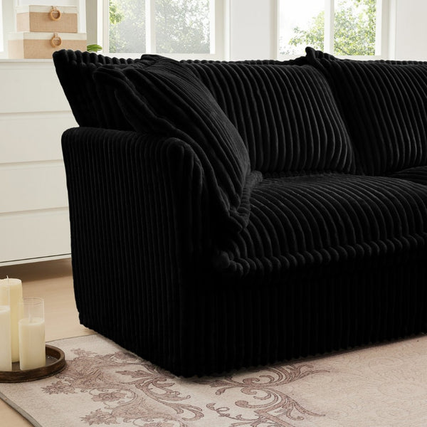 English Elm Koala Corduroy Sectional Sofa Deep Seat High Back Rsf Module for Modern Living Rooms W3041P272945