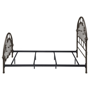 English Elm Juneau Dark Bronze Metal Queen Bed Frame with Vintage Charm, Open Slat Design & Sturdy Six-Leg Support B062P331062