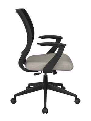 OSP Home Furnishings Screen Back Ergonomic Mesh Task Chair with Lumbar Support and T Arms for Home Office Sky EM51022N-K009