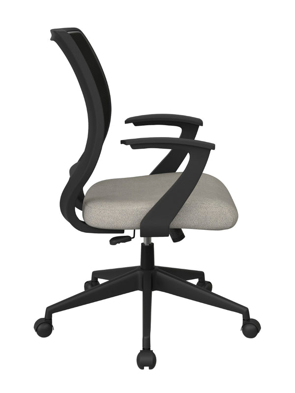 OSP Home Furnishings Screen Back Ergonomic Mesh Task Chair with Lumbar Support and T Arms for Home Office Sky EM51022N-K009