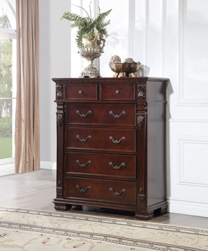 English Elm Lyndon 9-Drawer Dresser with Felt-Lined Top Drawers, Smooth Ball-Bearing Slides, Durable Wood Finish Cherry 46 L x 22 W x 54 H B078P301019