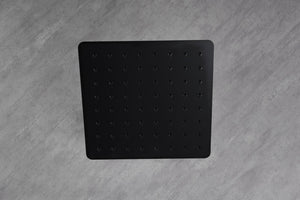 English Elm High Pressure Square Rain Shower Head Stainless Steel Spa Grade Full Body Coverage Matte Black W127264834