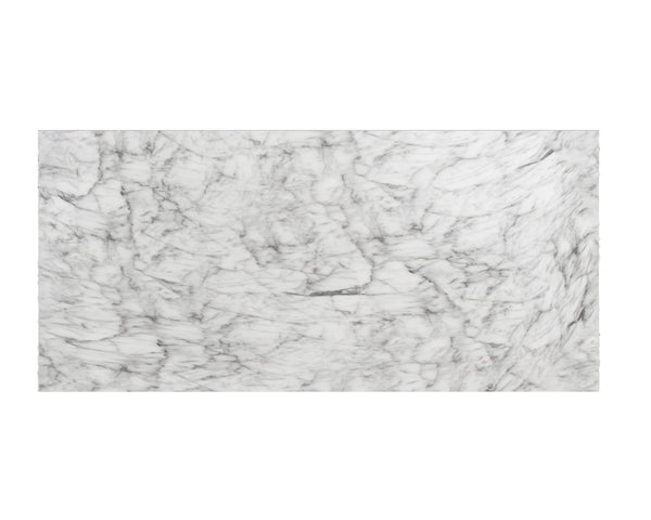 Sunpan Nomad Coffee Table - Elegant Concrete Design with Unique Textures for Indoor and Covered Outdoor Use Marble Look / White