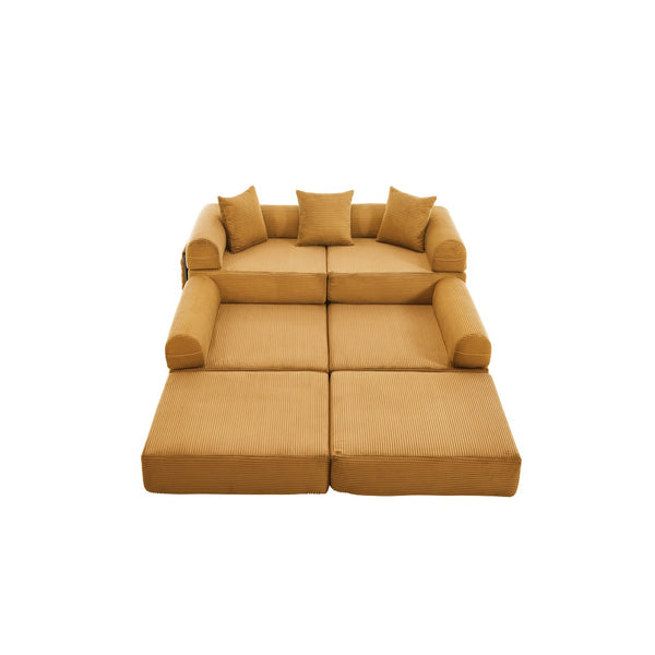 English Elm United We Win Convertible Folding Sofa Bed – Cozy Corduroy Memory Foam Couch For Small Spaces! W1568S00251-GIGA