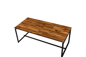 English Elm Jurgen Industrial 3PC Oak Top & Black Metal Sled Base Occasional Tables Set – Rectangular Pack B2726P278182