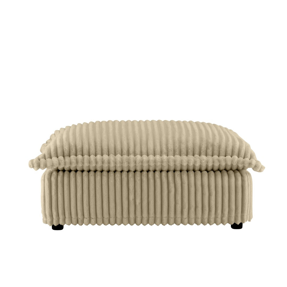 English Elm Koala Deep Seat Corduroy Ottoman Solid Wood Frame Washable Cover Living Room Camel W3041P272933