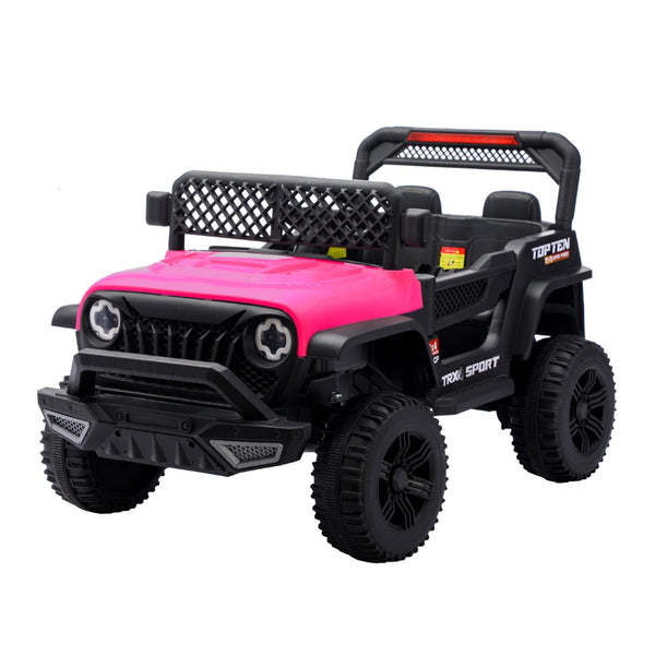 English Elm Ride on Electric Kids Car 12v Luxury Toy with Remote Control Swing and Led Lights Pink W1760P358703