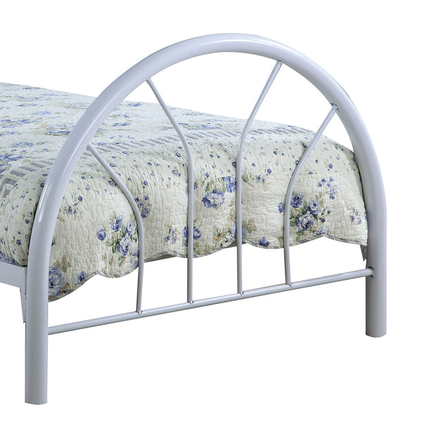 English Elm Kingston Twin Over Full Metal Bunk Bed with Sleek Tubular Frame, Dorm-Chic Design and Space-Saving Style White B062P340733