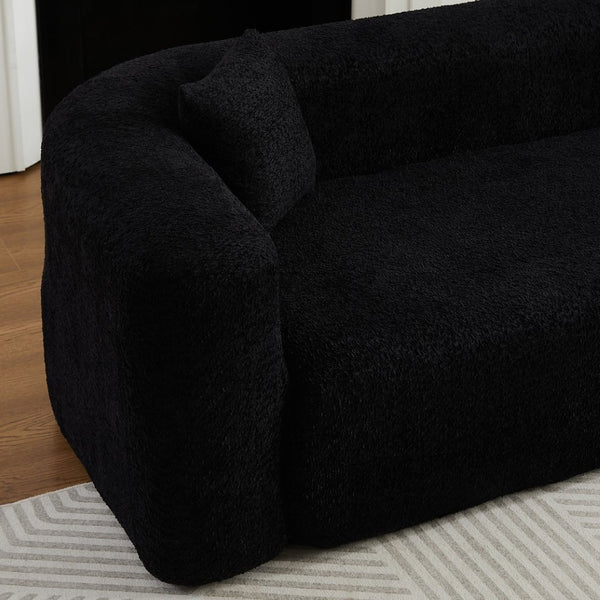 English Elm [video]109.4" Chenille Cloud Sectional Sofa Curved L Shape Modular Couch for Living Room W3505S00053
