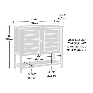 English Elm Storage Cabinet: Sleek White Finish With Adjustable Shelves For Versatile Home Organization Solutions B356P402816-GIGA
