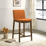 English Elm Ashcroft Furniture - Shannon Counter Chair In Burnt Orange Velvet