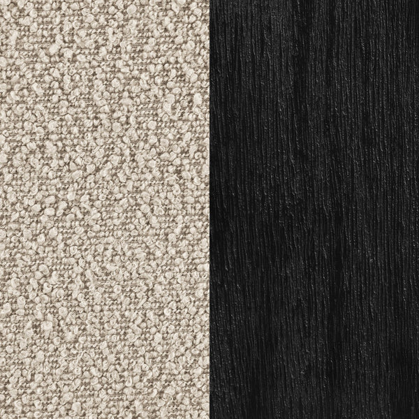 English Elm Bryant Modern Bouclé Accent Arm Chair with Angled Arms, Light Oak Legs — Cozy Textured Comfort B062P300018