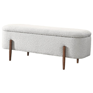English Elm Sarna Boucle Upholstered Storage Bench with Lift Top for Bedroom or Entryway B183P255305