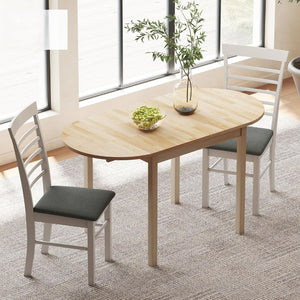 English Elm Dfw Solid Pine Drop Leaf Dining Table Expandable Space Saving Design for Small Homes W2301P425832