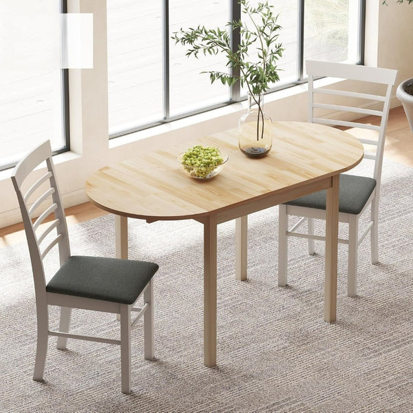 English Elm Dfw Solid Pine Drop Leaf Dining Table Expandable Space Saving Design for Small Homes W2301P425832