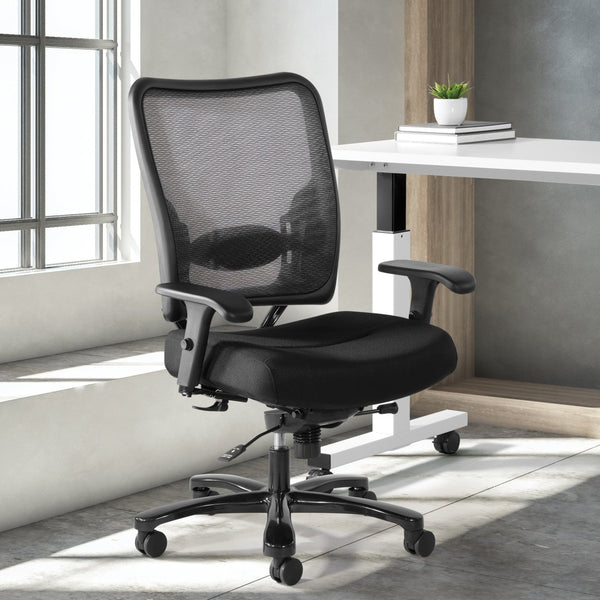 OSP Home Furnishings Big Tall Heavy Duty Ergonomic Office Chair with Mesh Back and 400 Lb Weight Capacity 75-7A773-231