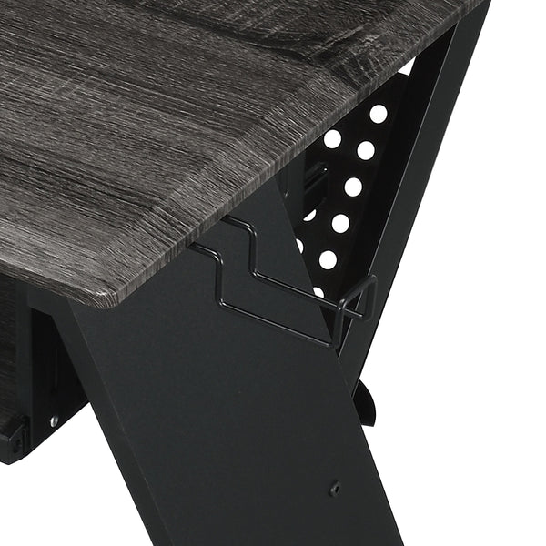 English Elm Black Music Desk With Ergonomic Keyboard Tray – Stylish Workspace For Musicians And Composers B062P215485