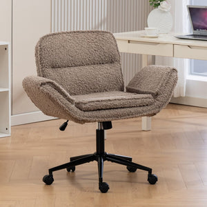 English Elm Stylish Barrel Swivel Accent Chair Upholstered Seat with Storage for Vanity or Dining W3248P424652