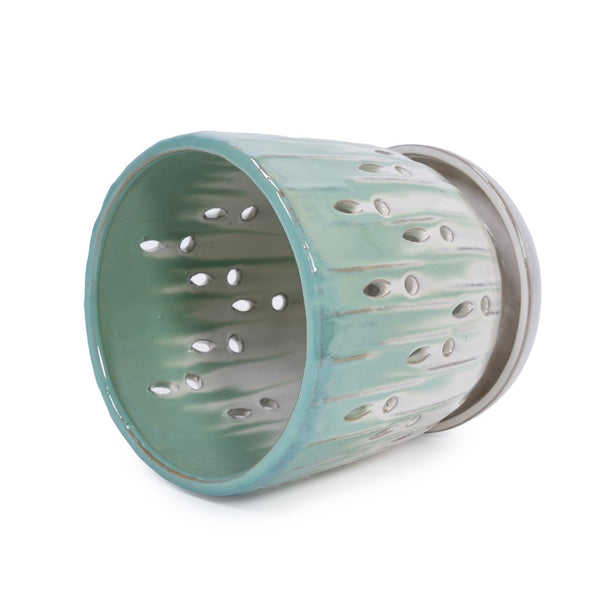 English Elm Set Of 2 Modern Ceramic Flowerpots With Drainage Holes - Stylish Planters For Indoor & Outdoor Use W3273P322553-GIGA