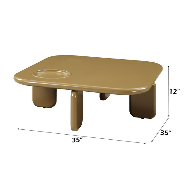 English Elm Joane Square Low Profile Coffee Table Lacquered Mdf for Modern Living Rooms B2726P442575