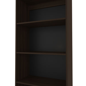 English Elm Fm Furniture Dam Bookcase - Slim Modern Design With 5 Open Shelves In Stained Walnut Finish For Storage B128P301394