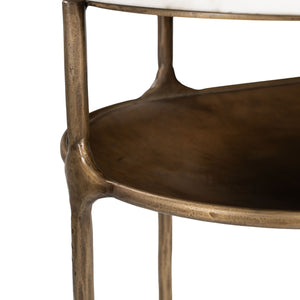 Zuo Modern Bild Console Table: Elegant White Marble & Brass Accents For Modern Living Spaces & Entryways White Natural Marble,Iron 110596-zuo-modern