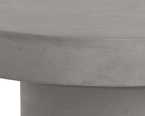 Sunpan Brando Round Coffee Table - Urban Contemporary Design in Natural Concrete for Modern Spaces Grey