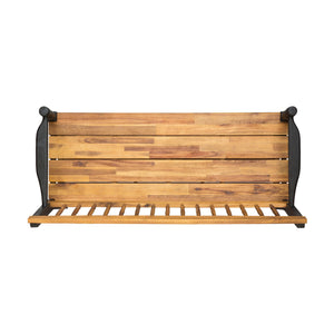 English Elm Christopher Knight Home® - Imperial Farmhouse Storage Bench - Handcrafted Acacia Wood Seat With Teak Finish For Entryways & More 62539.00BLK