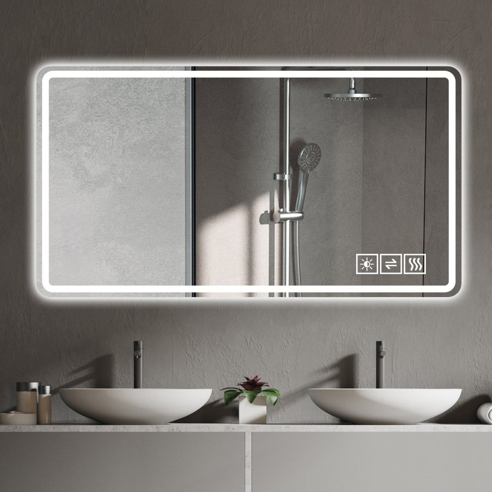 English Elm Bathroom Led Vanity Mirror Frameless Anti-fog Wall Mount Dimmable Spa Design W2071P151973