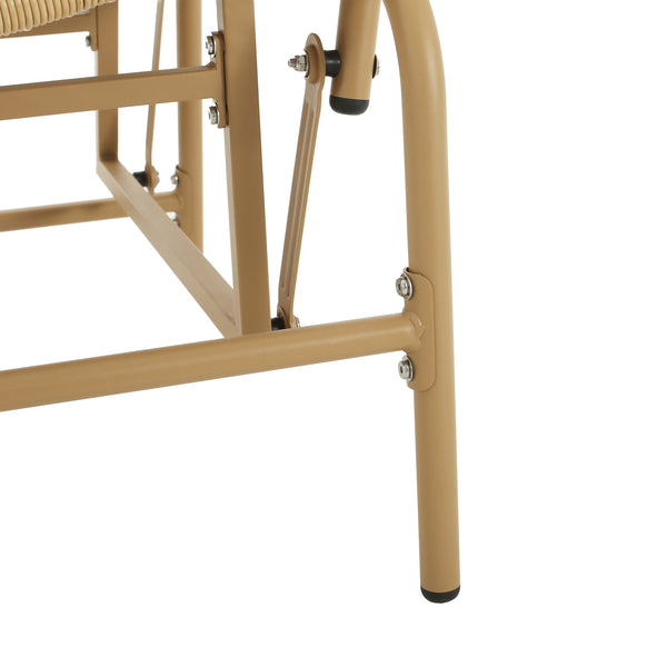 English Elm Christopher Knight Home® - Palos Outdoor Wicker Glider Chair - Light Brown, Ergonomic Comfort With Smooth Gliding Motion, Durable Design N775P191232L