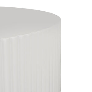 English Elm Christopher Knight Home® - Patio MGO Propane Fire Pit Table with Lid 40,000 BTU Travertine-Style Magnesium Oxide Top, No Assembly White N772P293119W