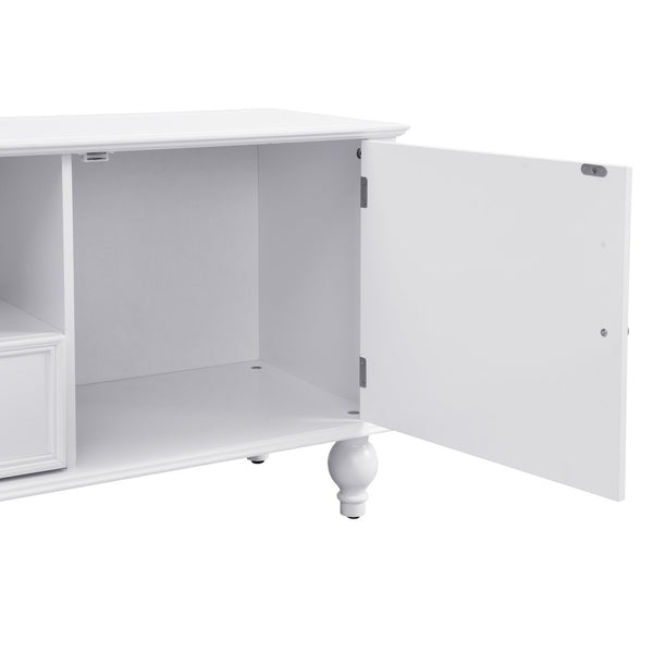 English Elm Vibe 70.9" Modern Tv Stand For Large Tvs, Stylish Entertainment Center With Smart Storage Solutions N724P286415K-GIGA