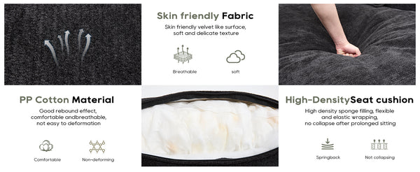 English Elm Modern Minimalist Modular Sectional Sofa - Versatile Upholstered Cloud Couch With Right Chaise In Black W2959S00012