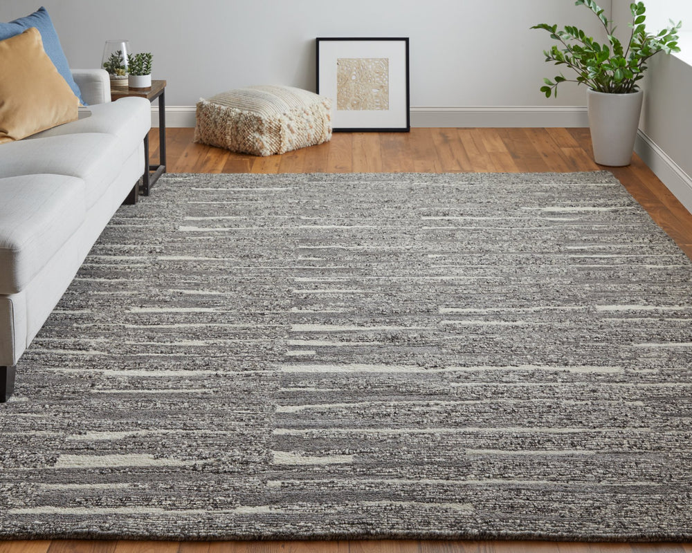 Feizy Rugs Navaro Hand-woven Wool And Viscose Abstract Rug - Modern Scandinavian Design For Cozy Spaces Gray,Taupe,Ivory Wool,Viscose Nav8914fchlivyf99