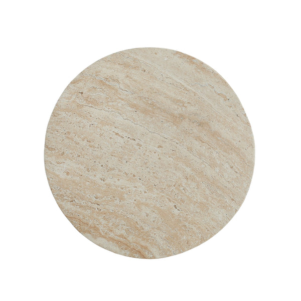 English Elm Christopher Knight Home® - Outdoor Travertine Concrete Side Table — Weatherproof, Low-Maintenance Patio Accent 20x18x18 Inches Durable N773P187523Z