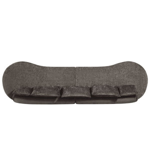 English Elm 138.6" Curved Modular Sectional Sofa Low Profile High Density Foam Living Room Lounge Light Brown N767P366006L