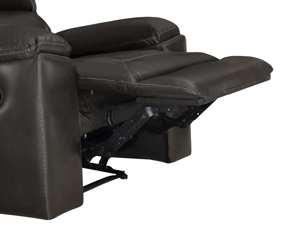 OSP Home Furnishings Santiago Recliner  Charcoal