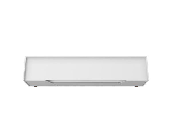 English Elm Marcus 71” TV Stand with Soft-Close Doors, Cable Management, 4 Shelves & Pine Legs for Style White B365P397903