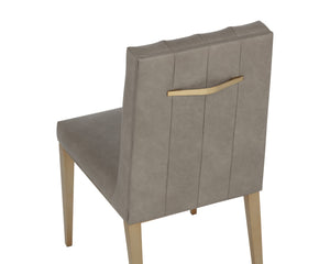 Sunpan WILBUR Dining Chair - Stylish Ivanhoe Mineral Faux Leather with Durable Stainless Steel Legs & Comfort 112519