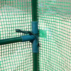 English Elm Outsunny 7' X 5' Walk-In Greenhouse With Durable Pe Cover, 3-Tier Shelves & Roll-Up Zipper Door W2225P174455-GIGA