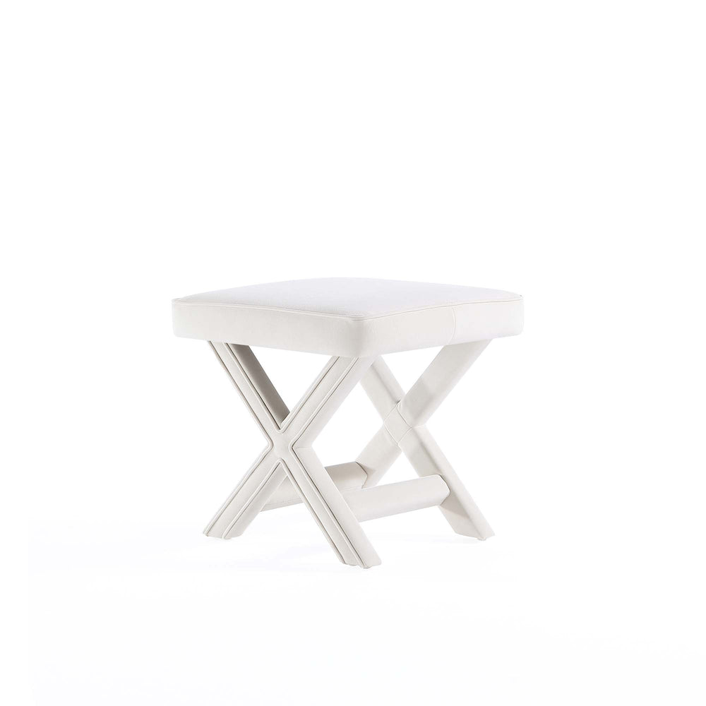 English Elm Abigail Velvet Accent Bench In Cream - Chic, Compact & Comfortable Seating For Any Room Decor B365P398205